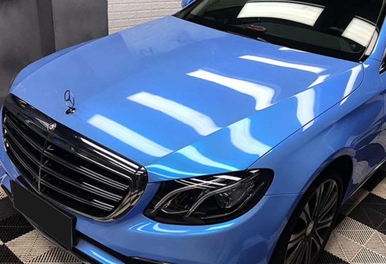 Màng bọc xe hơi màu xanh Miami có độ bóng cao chống mài mòn Keo dày 30µm