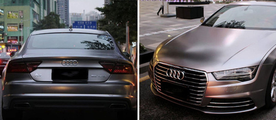 140gsm Matte Car Wrap Vinyl Electro Optical Metal Battle Grey Car Wrap Film
