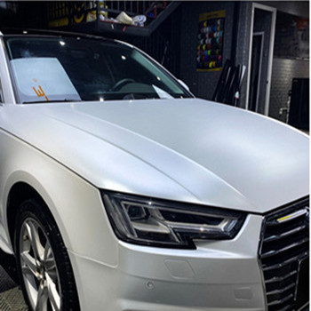 Phim Audi Electro Optic Metallic White Car Wrap Film Release Air Có thể trượt