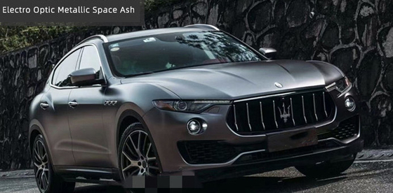 140gsm Matte Car Vinyl Wrap PET Air Release Swipeable Electro Optic Metal Space Ash Auto Wrap Film