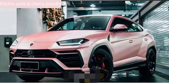 30µm Matte Car Vinyl Wrap Có thể tháo rời không bong bóng Electro Oprical Cherry Powder