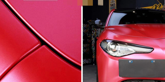 Chống nước lâu dài Electric Red Car Vinyl Wrap Có thể vuốt bong bóng miễn phí