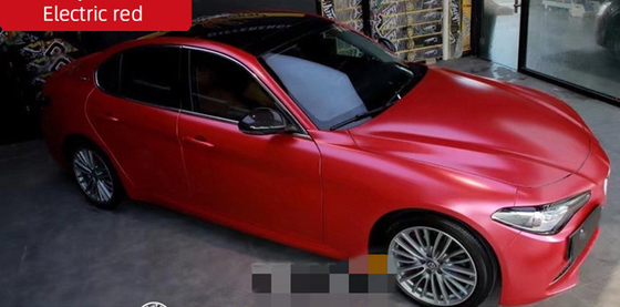 Chống nước lâu dài Electric Red Car Vinyl Wrap Có thể vuốt bong bóng miễn phí