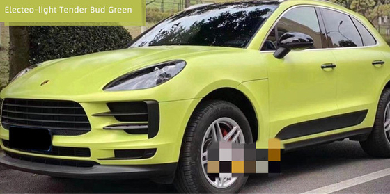 PET Swipeable 60µM Light Bud Green Car Vinyl Bọc Chất kết dính acrylic trong suốt có thể tháo rời