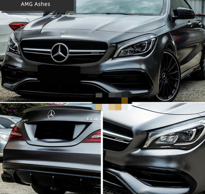 PET AMG có thể trượt Tro tàn Heat Proof Matte Car Vinyl Wrap Roll 140gsm