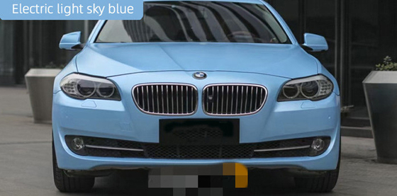 Matte Metallic Electric Light Sky Blue Car Wrap Film Non-Fading
