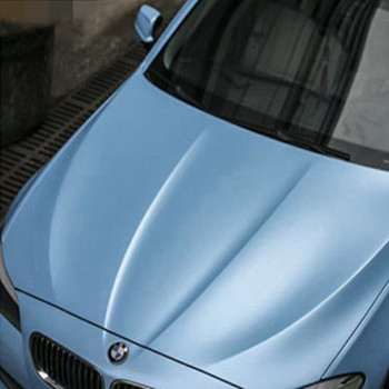 Matte Metallic Electric Light Sky Blue Car Wrap Film Non-Fading