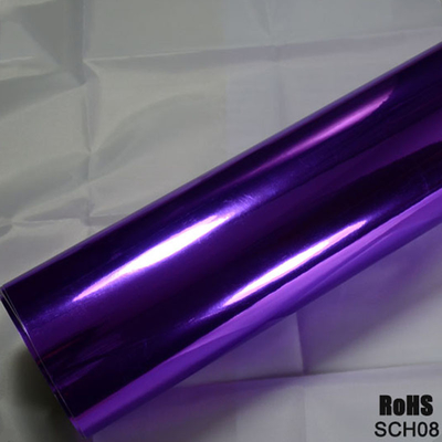 Chất kết dính có thể tháo rời Chrome Blue Xe ô tô Bọc Hiệu ứng gương Vinyl Bọc 140gsm