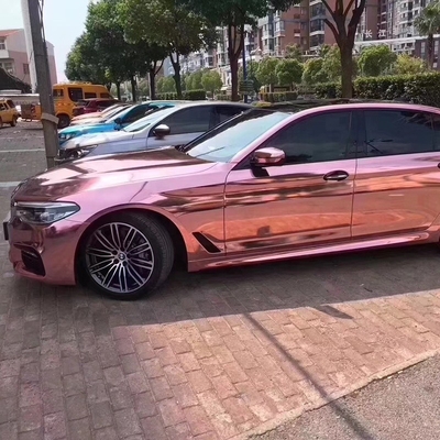 Tự chữa bệnh Vàng hồng Chrome Vinyl Xe hơi Bọc không thấm nước