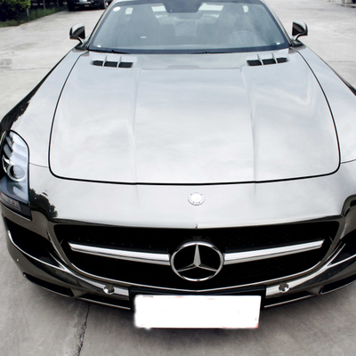 chống nắng có thể trượt Vonfram Gương đen Chrome Vinyl Bọc xe bọc chrome