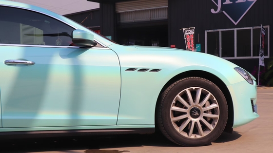 50in Bóng Tiffany Blue Vinyl Bọc Phim ảnh Thin Xe ô tô Vinyl Phim ảnh Chống ẩm