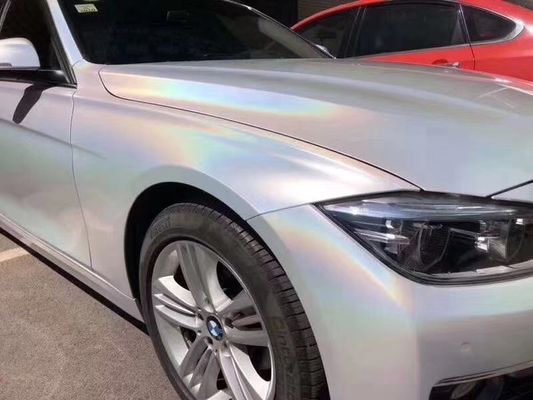Bộ phim nhựa Vinyl tráng men màu trắng lấp lánh bằng tia laser đầy màu sắc