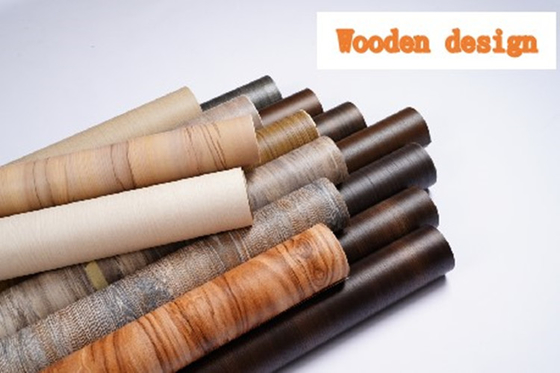 Vỉ gỗ Hạt gỗ trang trí Nội thất Gia công Phim kết dính Vinyl 0.8mm