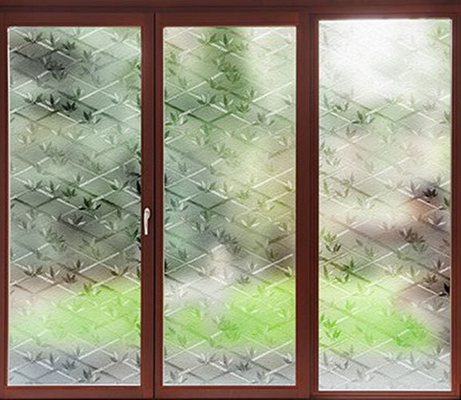 3D Riêng tư Trang trí Cửa sổ Kính Phim Hoa văn Kết cấu Tre