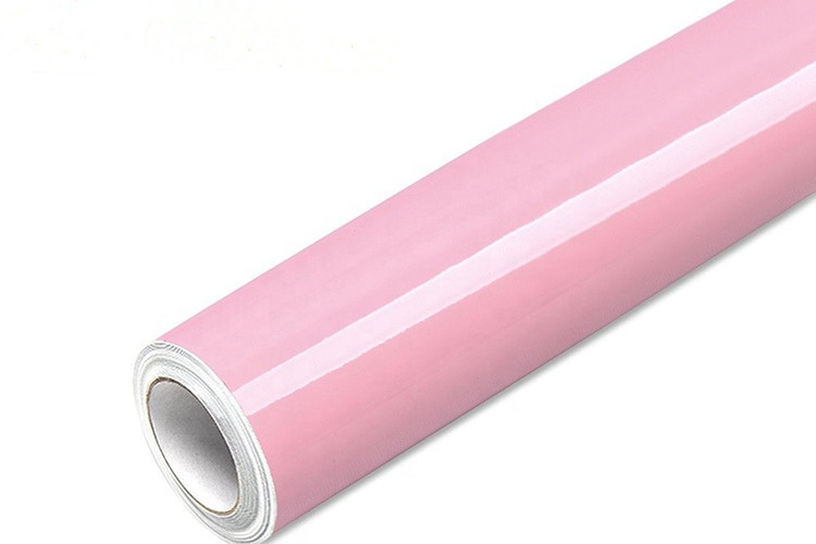 Độ bóng cao màu hồng đào xe bọc xe bọc Vinyl cuộn chiều rộng 1,27m SGS