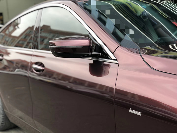 Chất kết dính acrylic có thể tháo rời Mờ bọc Vinyl xe hơi Màu kim loại màu đen hồng