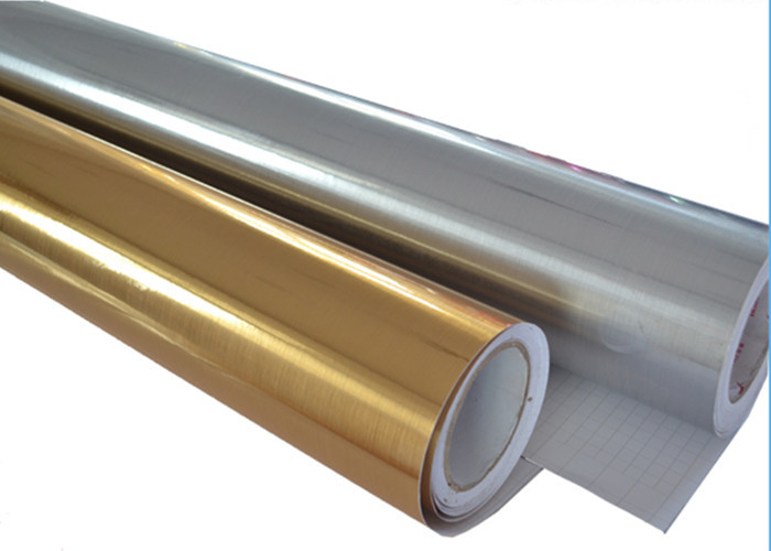 PVC chải màu vàng bạc cắt phim Vinyl để trang trí cửa sổ